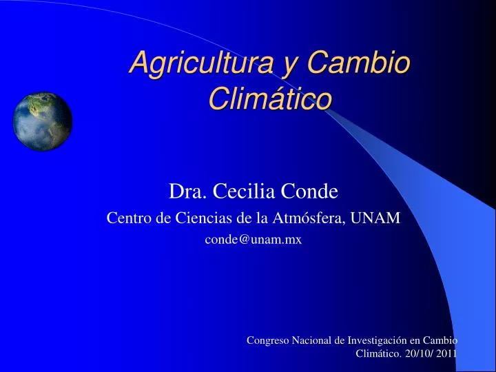 agricultura y cambio clim tico
