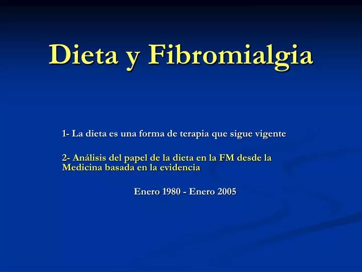 dieta y fibromialgia