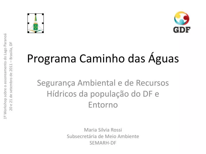 programa caminho das guas