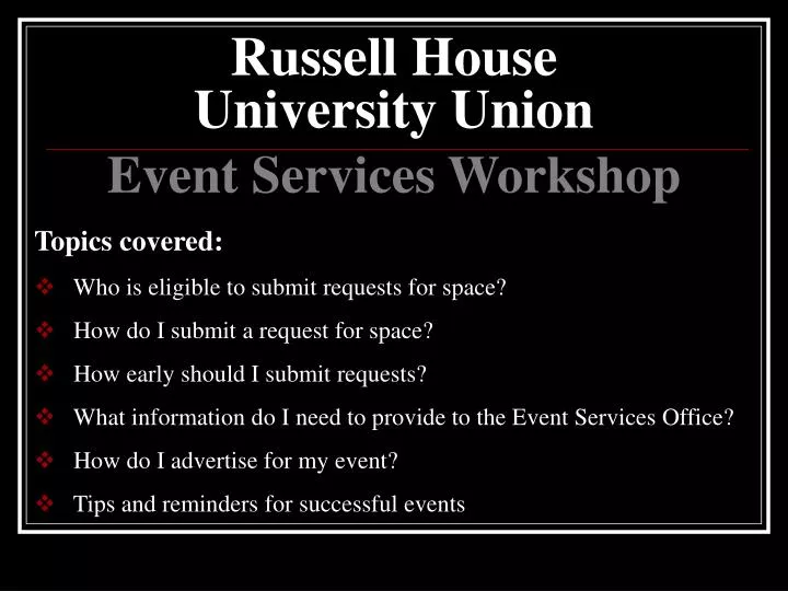 russell house university union