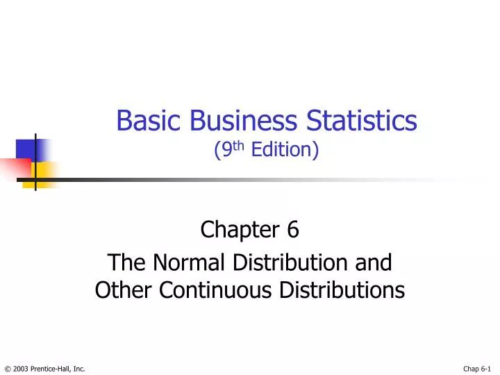 basic business statistics 9 th edition