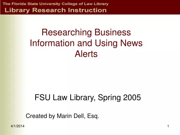 researching business information and using news alerts