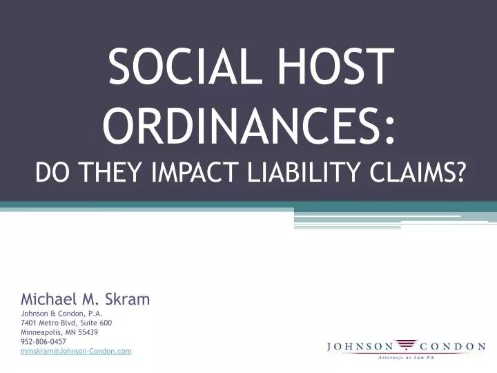 social host ordinances do they impact liability claims