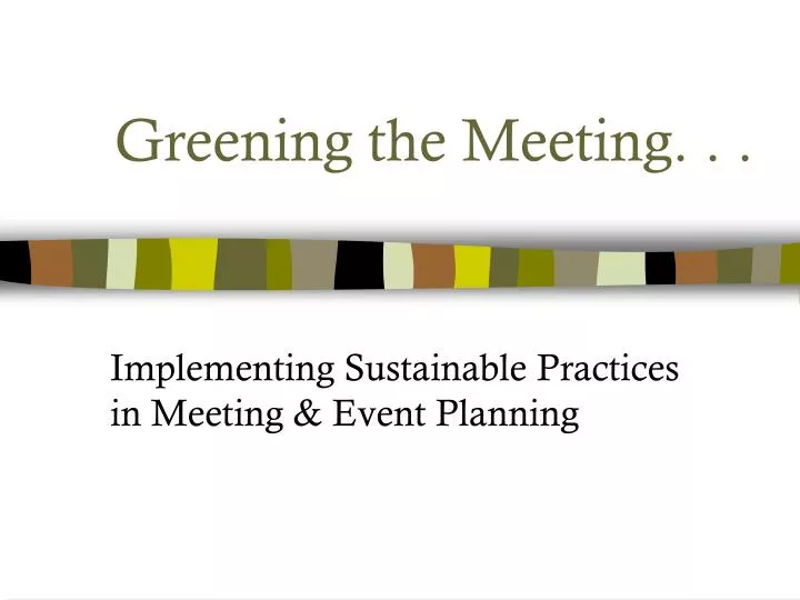 greening the meeting
