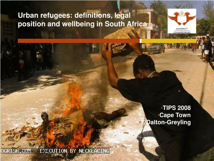 urban refugees definitions legal position and wellbeing in south africa