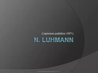 N. Luhmann
