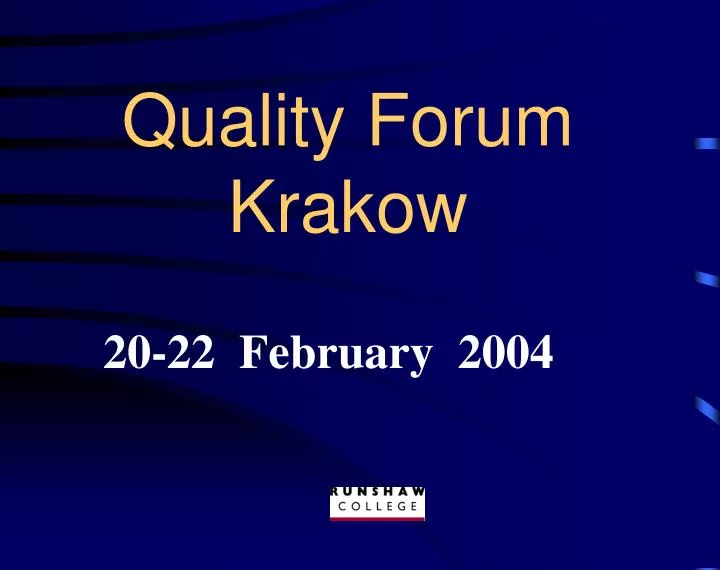 quality forum krakow