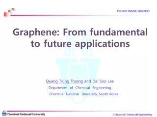 Graphene: From fundamental to future applications