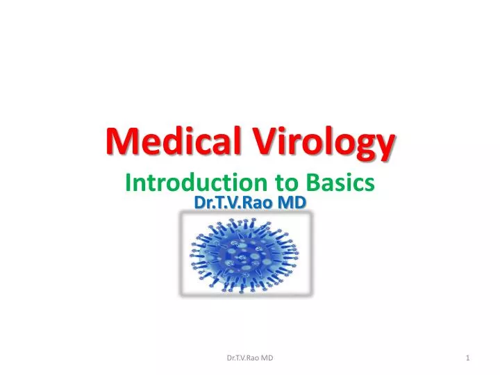 medical virology introduction to basics