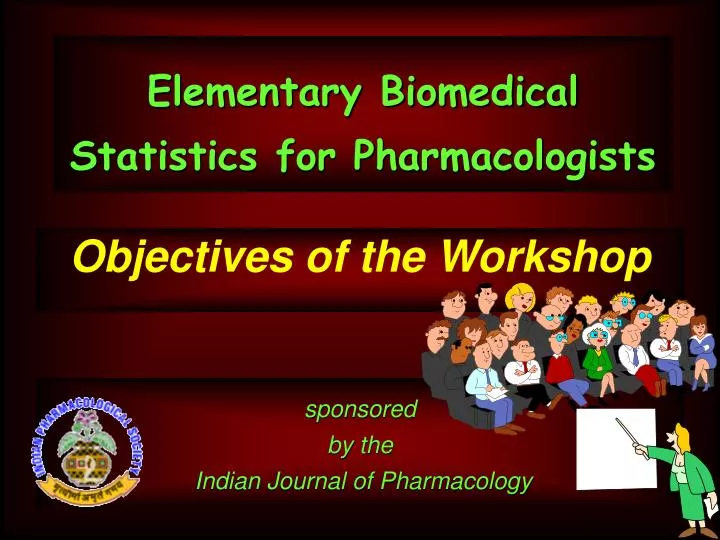 elementary biomedical statistics for pharmacologists