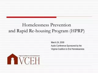 Homelessness Prevention and Rapid Re-housing Program (HPRP)