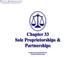 Chapter 33 Sole Proprietorships &amp; Partnerships - slide 1