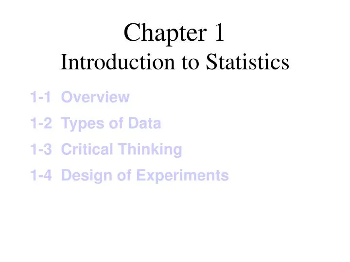 chapter 1 introduction to statistics