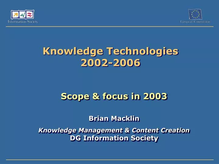 knowledge technologies 2002 2006