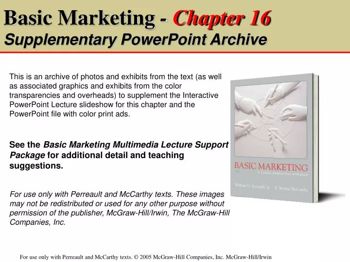 basic marketing chapter 16 supplementary powerpoint archive