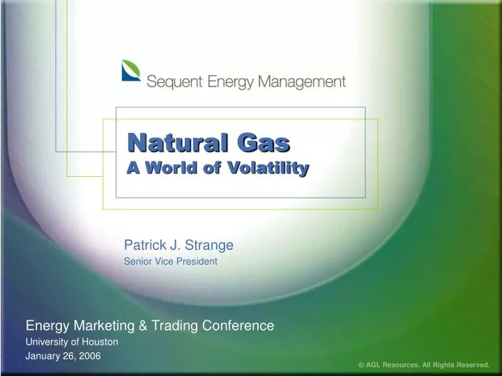 PPT Natural Gas A World of Volatility PowerPoint Presentation