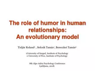 The role of humor in human relationships: An evolutionary model