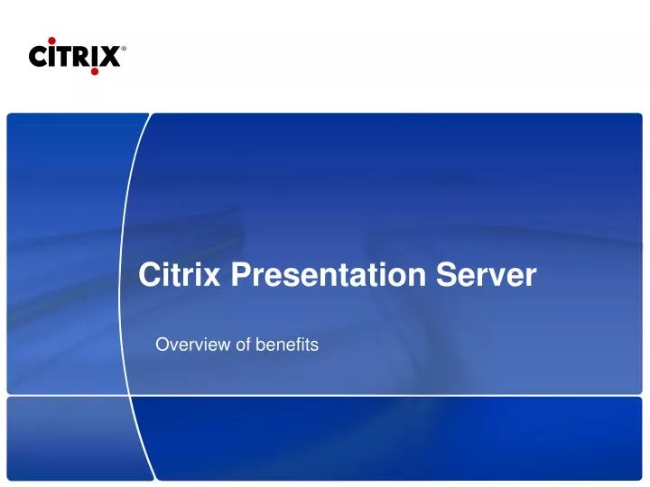 citrix presentation server