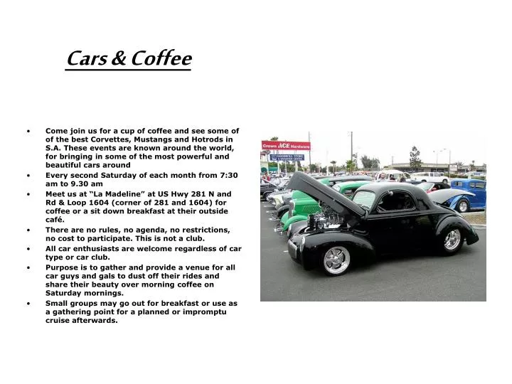 cars coffee