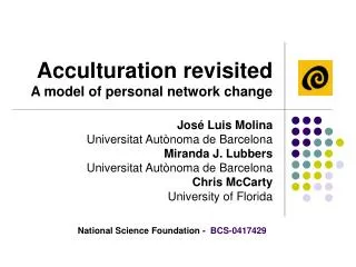 Acculturation revisited A model of personal network change