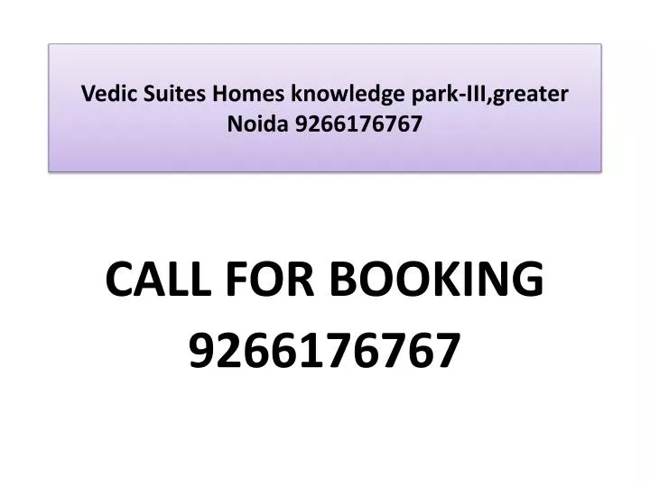 vedic suites homes knowledge park iii greater noida 9266176767