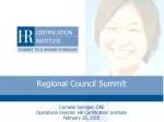 Regional Council Summit - slide 1