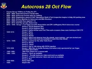 Autocross 28 Oct Flow