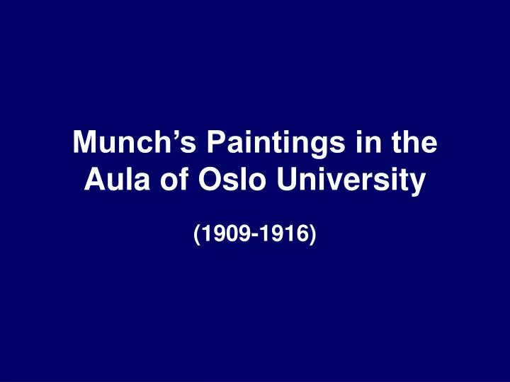 munch s paintings in the aula of oslo university