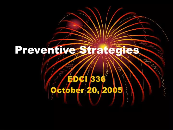 preventive strategies