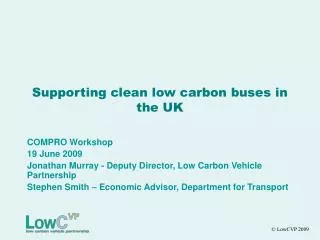 Supporting clean low carbon buses in the UK