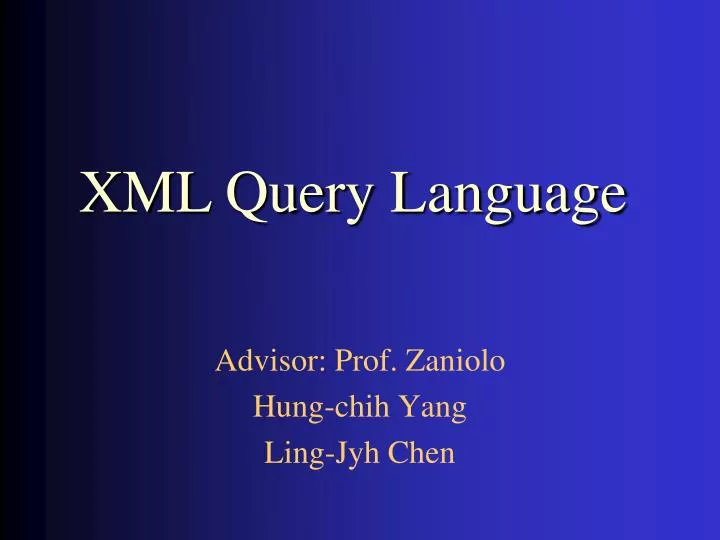 advisor prof zaniolo hung chih yang ling jyh chen