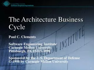 The Architecture Business Cycle