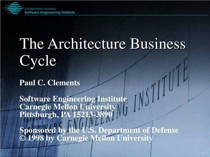 the architecture business cycle