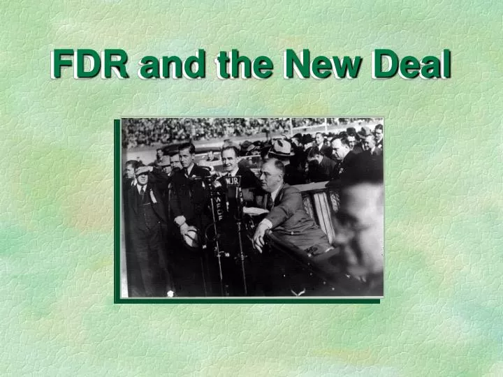 fdr and the new deal