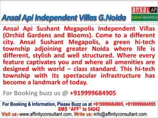 ansal megapolis independent villas greater noida@09999684905