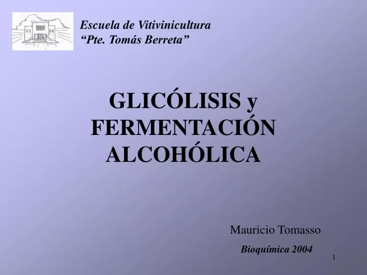 glic lisis y fermentaci n alcoh lica