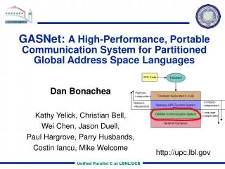 GASNet: A High-Performance, Portable Communication System for Partitioned Global Address Space Languages