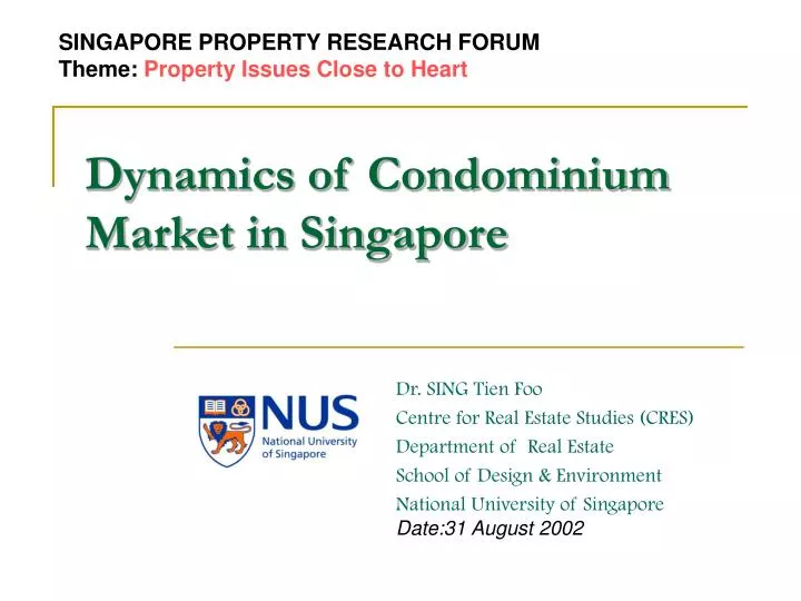 dynamics of condominium market in singapore