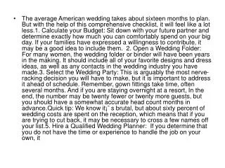 The average American wedding
