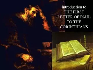 Introduction to THE FIRST LETTER OF PAUL TO THE CORINTHIANS