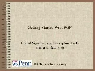 Getting Started With PGP