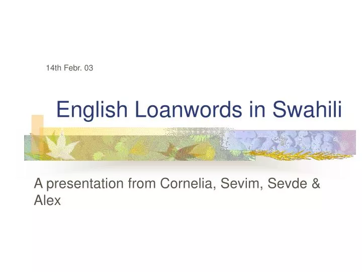 english loanwords in swahili