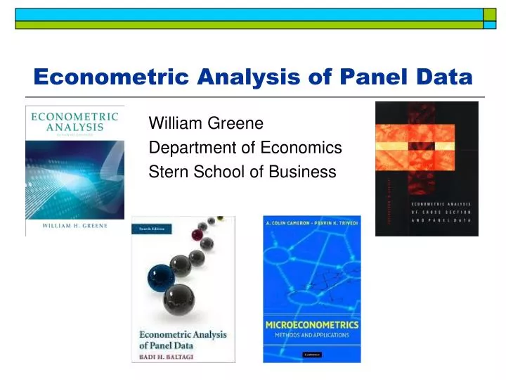 william greene department of economics stern school of business