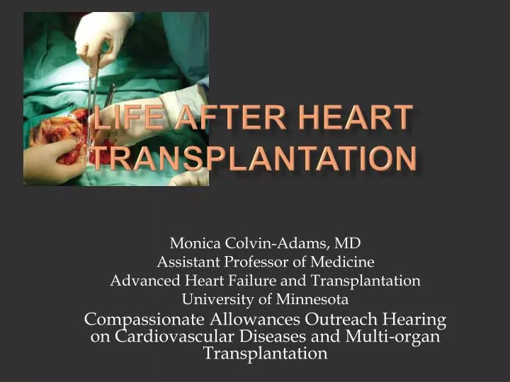 life after heart transplantation