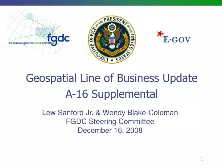 geospatial line of business update a 16 supplemental