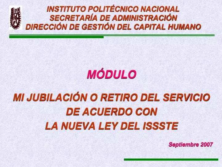 instituto polit cnico nacional secretar a de administraci n direcci n de gesti n del capital humano