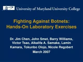 Fighting Against Botnets: Hands-On Laboratory Exercises