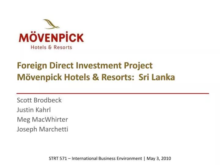 foreign direct investment project m venpick hotels resorts sri lanka
