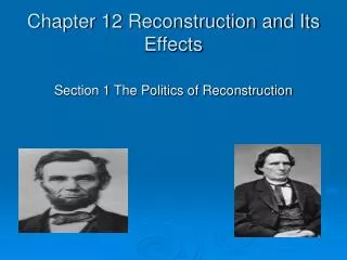 Chapter 12 Reconstruction and Its Effects