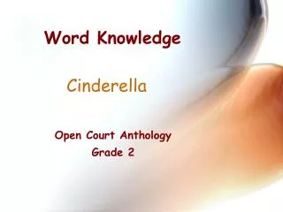 Word Knowledge